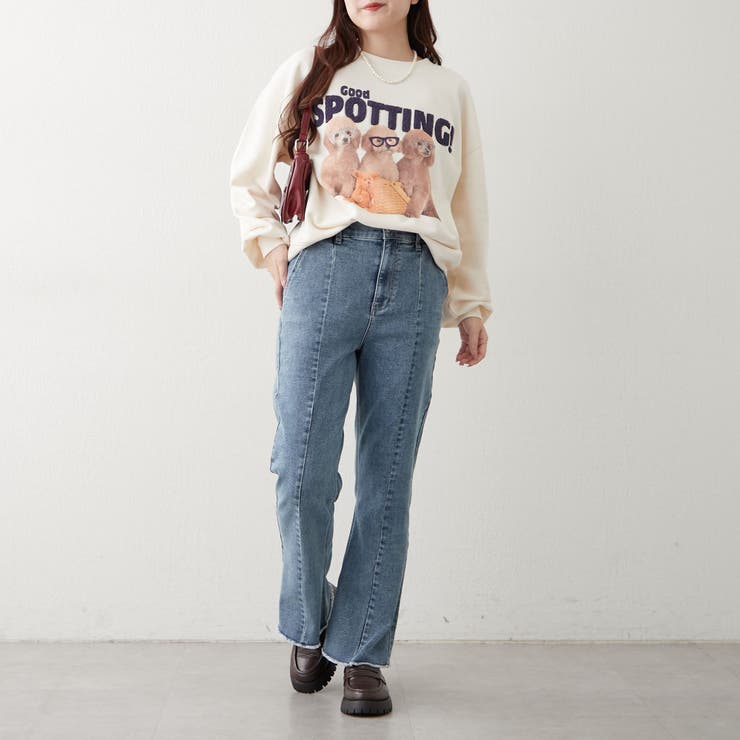 3匹の子犬めがねスウェット | NICE CLAUP / OLIVE des OLIVE　OUTLET | 詳細画像10 