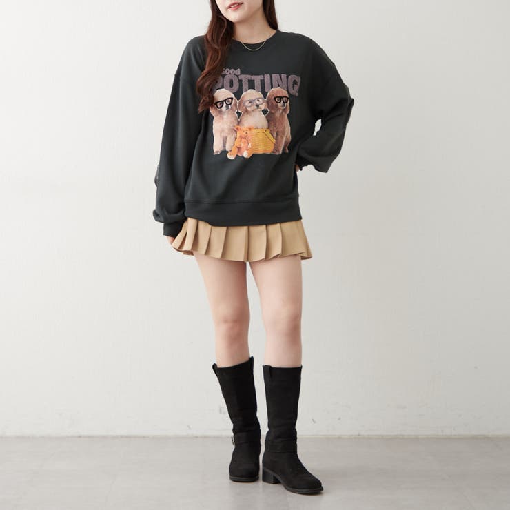 3匹の子犬めがねスウェット | NICE CLAUP / OLIVE des OLIVE　OUTLET | 詳細画像16 