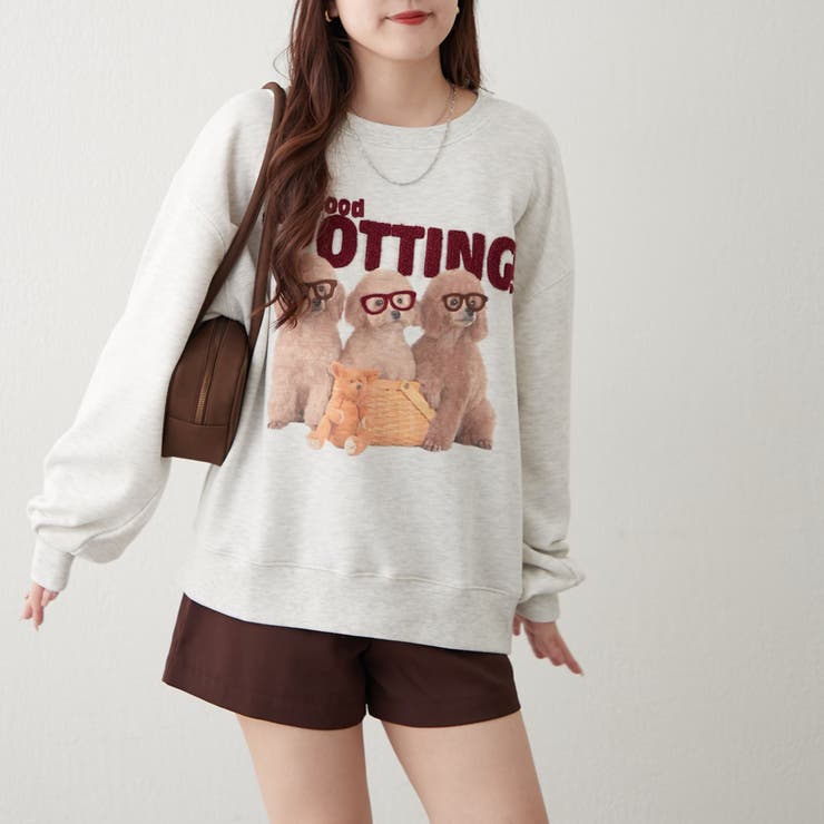 3匹の子犬めがねスウェット | NICE CLAUP / OLIVE des OLIVE　OUTLET | 詳細画像19 