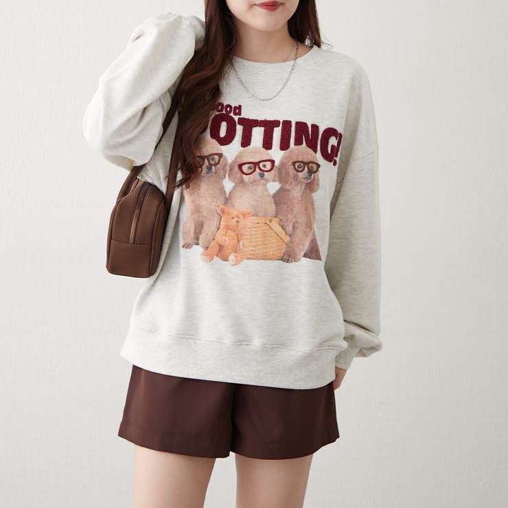 3匹の子犬めがねスウェット | NICE CLAUP / OLIVE des OLIVE　OUTLET | 詳細画像22 