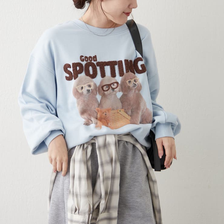 3匹の子犬めがねスウェット | NICE CLAUP / OLIVE des OLIVE　OUTLET | 詳細画像31 