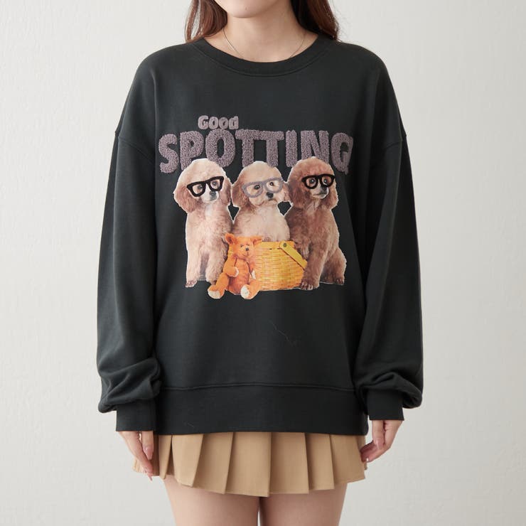 3匹の子犬めがねスウェット | NICE CLAUP / OLIVE des OLIVE　OUTLET | 詳細画像35 