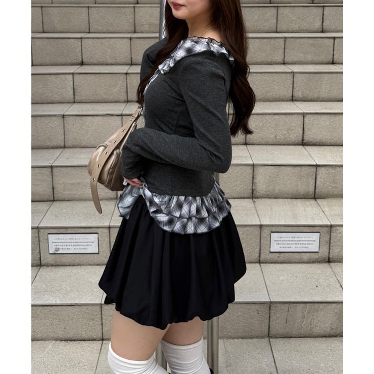 チェックフリルT | NICE CLAUP / OLIVE des OLIVE　OUTLET | 詳細画像10 