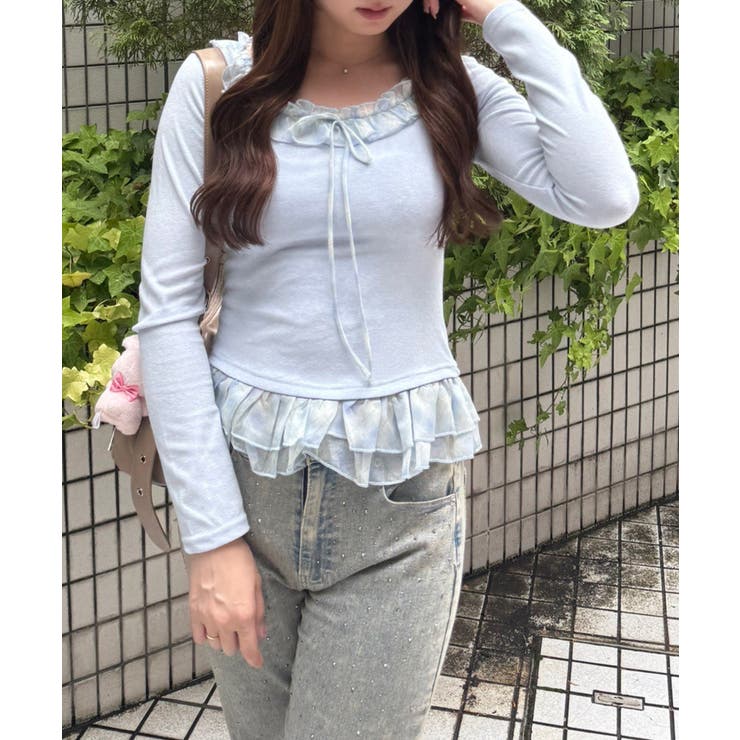 チェックフリルT | NICE CLAUP / OLIVE des OLIVE　OUTLET | 詳細画像25 