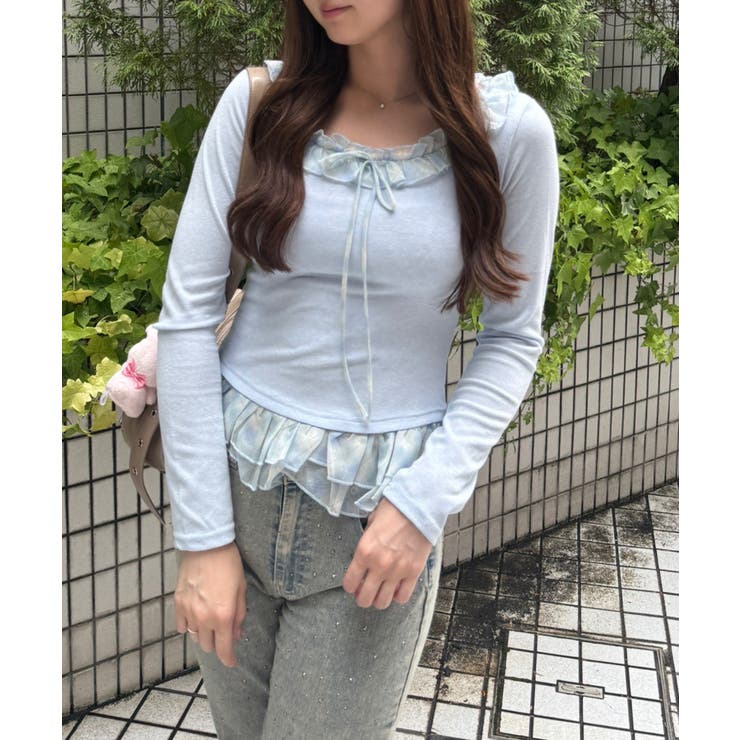 チェックフリルT | NICE CLAUP / OLIVE des OLIVE　OUTLET | 詳細画像32 
