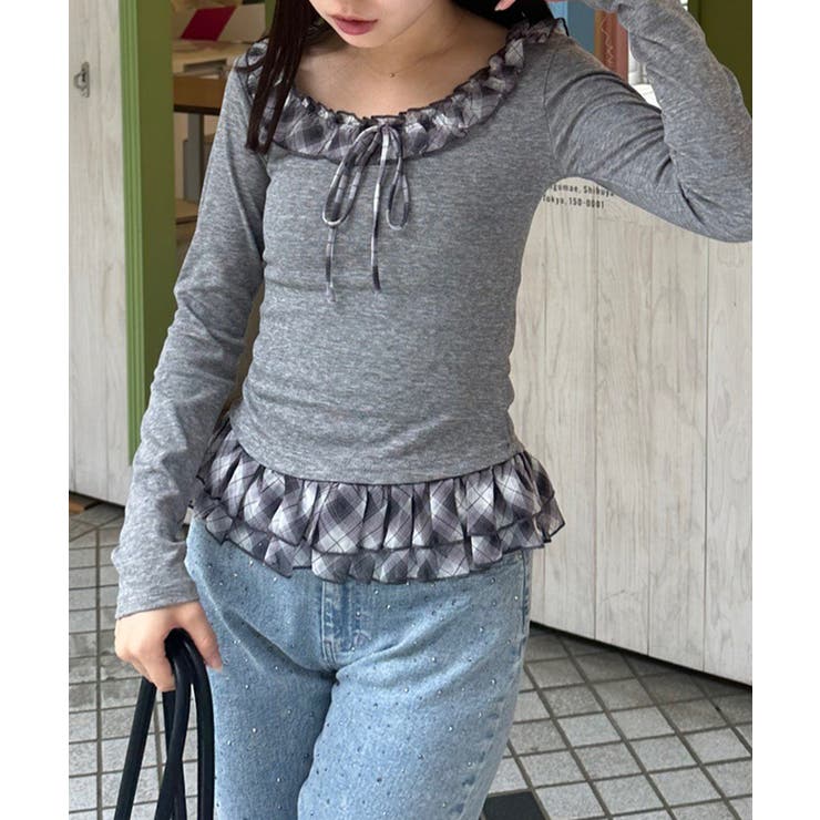 チェックフリルT | NICE CLAUP / OLIVE des OLIVE　OUTLET | 詳細画像35 