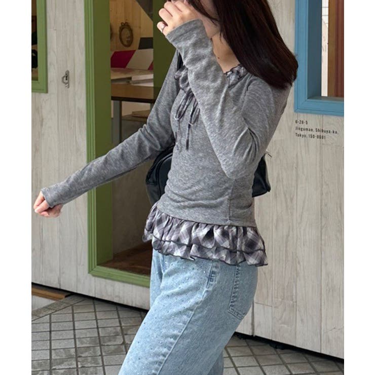 チェックフリルT | NICE CLAUP / OLIVE des OLIVE　OUTLET | 詳細画像37 