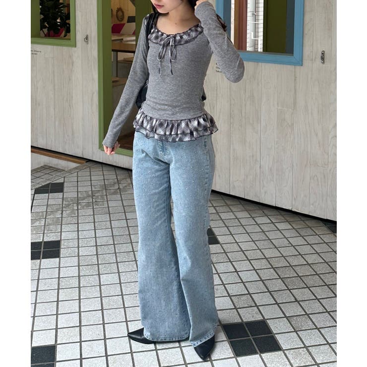 チェックフリルT | NICE CLAUP / OLIVE des OLIVE　OUTLET | 詳細画像42 