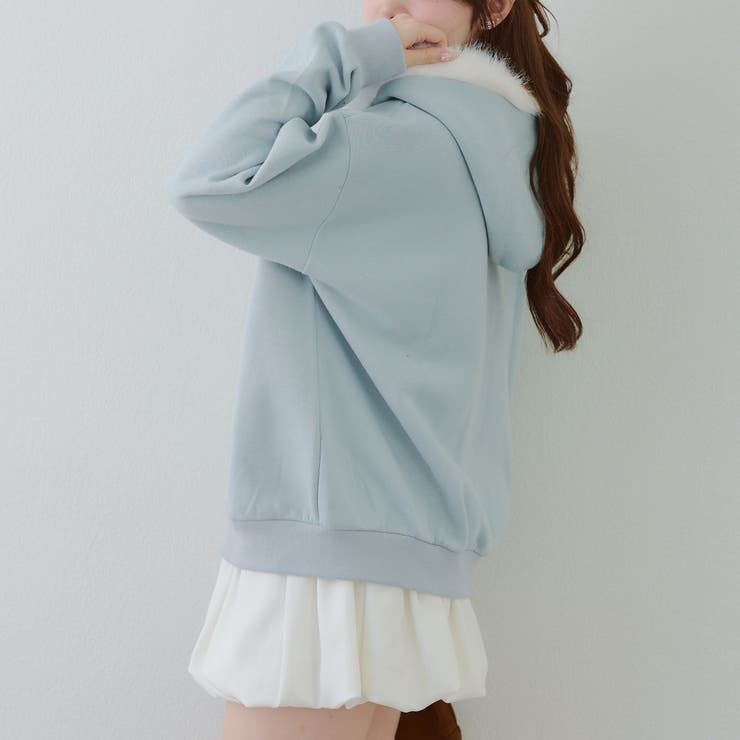 【5色展開】裏起毛 ラメキラキラファーパーカー | RMAF　NICE CLAUP / OLIVE des OLIVE | 詳細画像65 