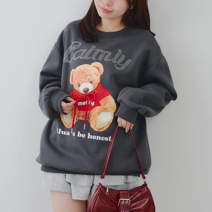 キラキラロゴクマ裏起毛プルオーバー | NICE CLAUP / OLIVE des OLIVE　OUTLET | 詳細画像19 