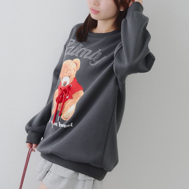 キラキラロゴクマ裏起毛プルオーバー | NICE CLAUP / OLIVE des OLIVE　OUTLET | 詳細画像20 