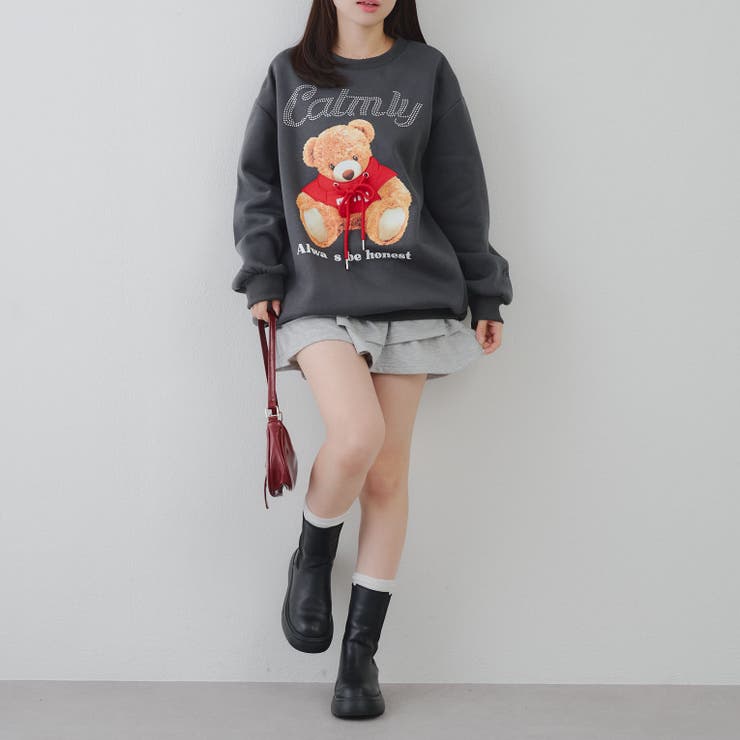 キラキラロゴクマ裏起毛プルオーバー | NICE CLAUP / OLIVE des OLIVE　OUTLET | 詳細画像22 