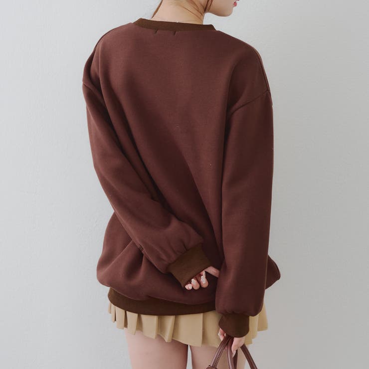 キラキラロゴクマ裏起毛プルオーバー | NICE CLAUP / OLIVE des OLIVE　OUTLET | 詳細画像4 