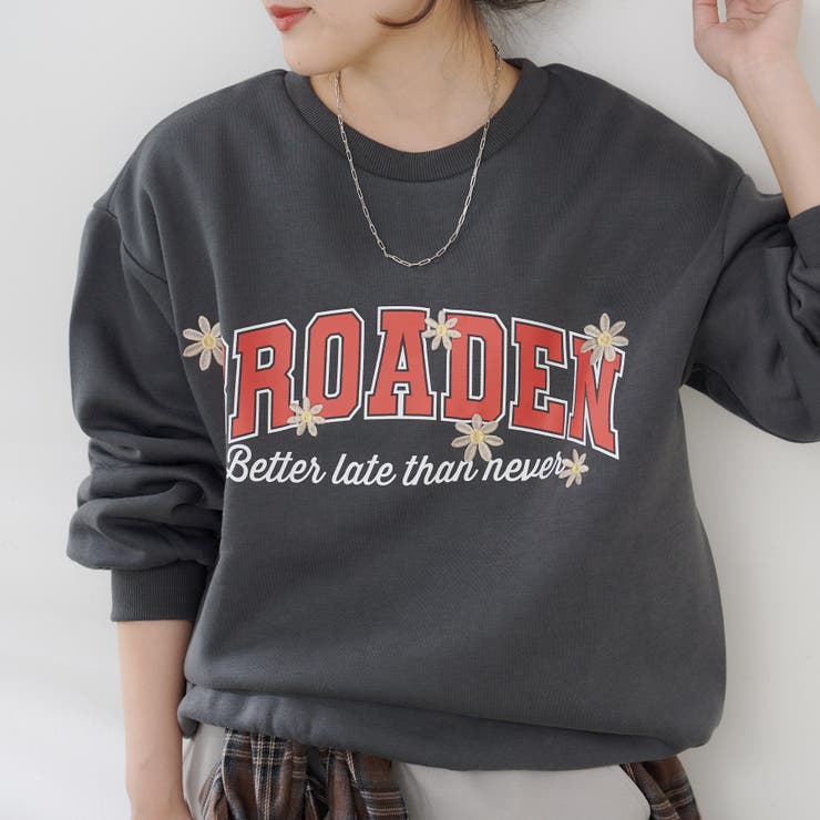 お花とロゴのアソート裏起毛プルオーバー | RMAF　NICE CLAUP / OLIVE des OLIVE | 詳細画像16 