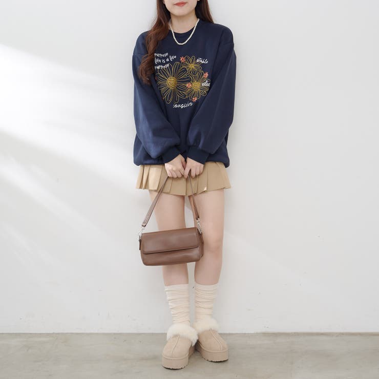 お花とロゴのアソート裏起毛プルオーバー | RMAF　NICE CLAUP / OLIVE des OLIVE | 詳細画像27 