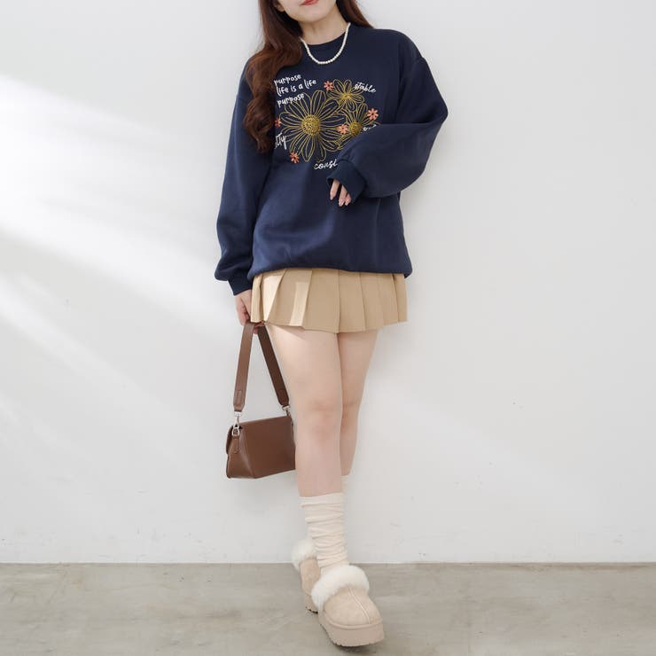 お花とロゴのアソート裏起毛プルオーバー | RMAF　NICE CLAUP / OLIVE des OLIVE | 詳細画像28 