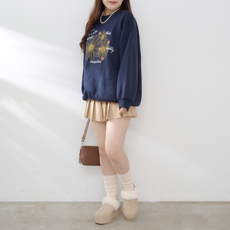 お花とロゴのアソート裏起毛プルオーバー | RMAF　NICE CLAUP / OLIVE des OLIVE | 詳細画像29 