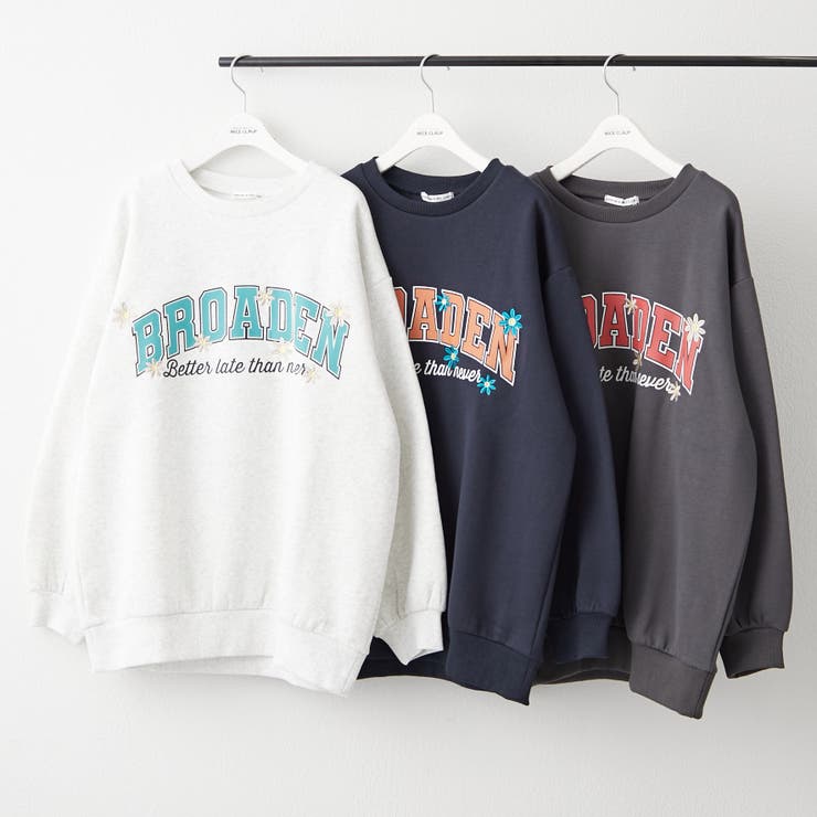 お花とロゴのアソート裏起毛プルオーバー | RMAF　NICE CLAUP / OLIVE des OLIVE | 詳細画像4 