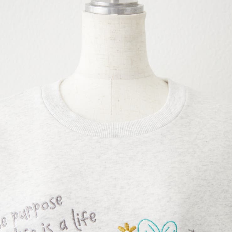 お花とロゴのアソート裏起毛プルオーバー | RMAF　NICE CLAUP / OLIVE des OLIVE | 詳細画像33 