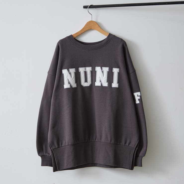 チャコール | 【NUNIFE】スリット入り裏起毛スウェット | RMAF　NICE CLAUP / OLIVE des OLIVE
