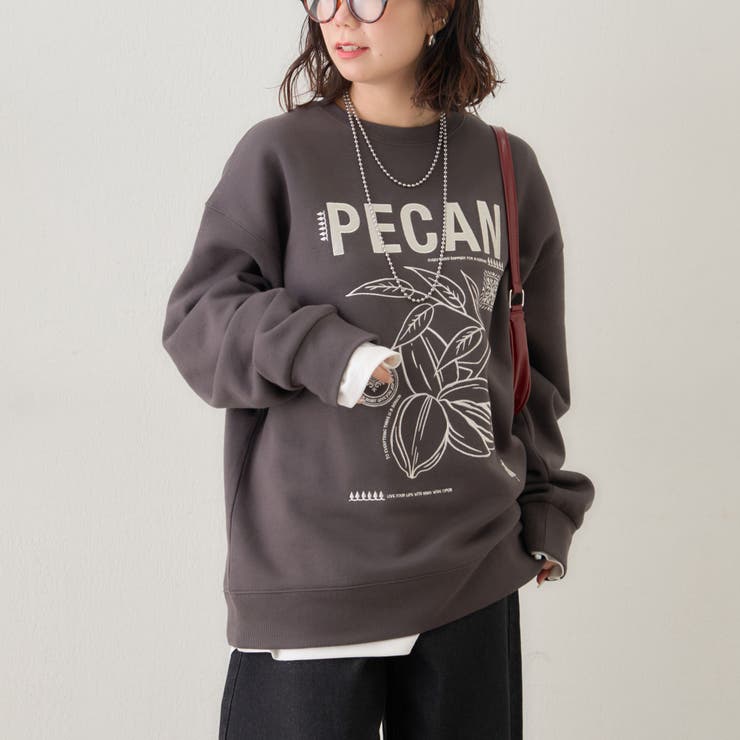 【NUNIFE】図案刺繍裏起毛スウェット | RMAF　NICE CLAUP / OLIVE des OLIVE | 詳細画像3 