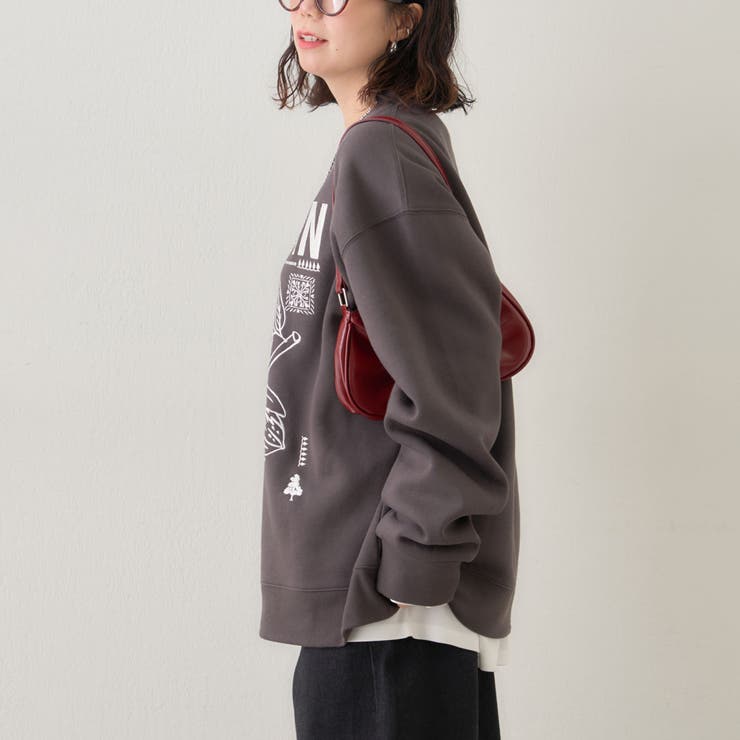 【NUNIFE】図案刺繍裏起毛スウェット | RMAF　NICE CLAUP / OLIVE des OLIVE | 詳細画像6 