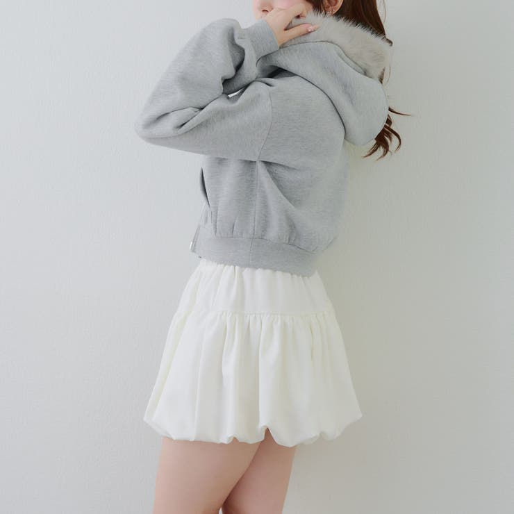 裏起毛で暖かい、ラメファーパーカー | RMAF　NICE CLAUP / OLIVE des OLIVE | 詳細画像18 