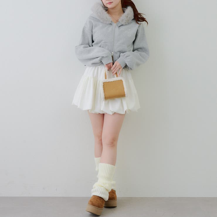 裏起毛で暖かい、ラメファーパーカー | RMAF　NICE CLAUP / OLIVE des OLIVE | 詳細画像28 