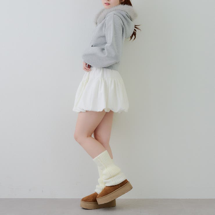 裏起毛で暖かい、ラメファーパーカー | RMAF　NICE CLAUP / OLIVE des OLIVE | 詳細画像30 