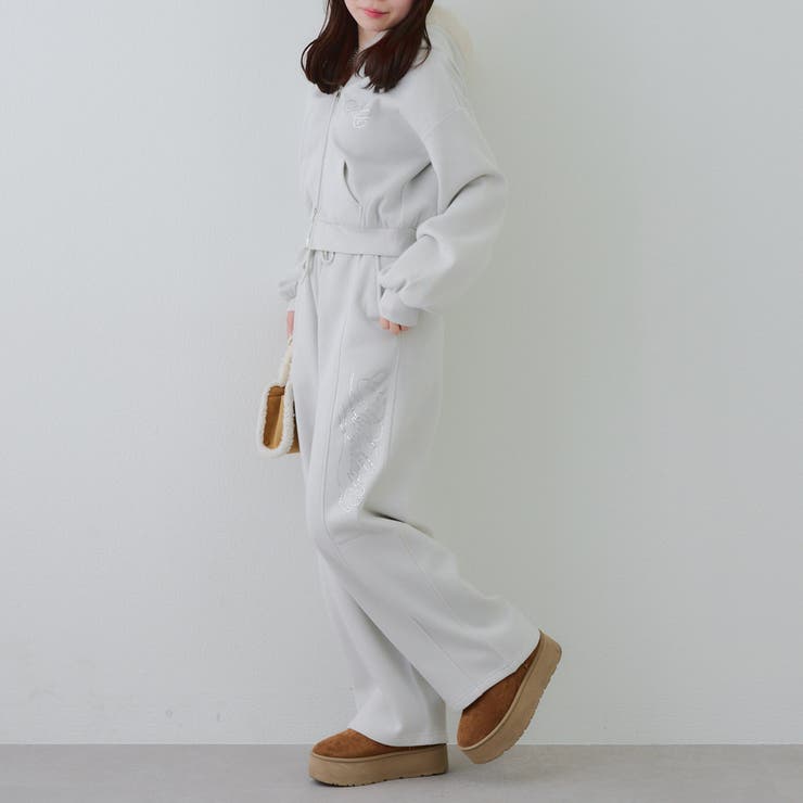 裏起毛で暖かい、ラメファーパーカー | RMAF　NICE CLAUP / OLIVE des OLIVE | 詳細画像42 