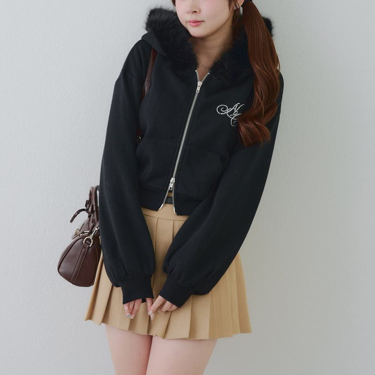 裏起毛で暖かい、ラメファーパーカー | RMAF　NICE CLAUP / OLIVE des OLIVE | 詳細画像45 