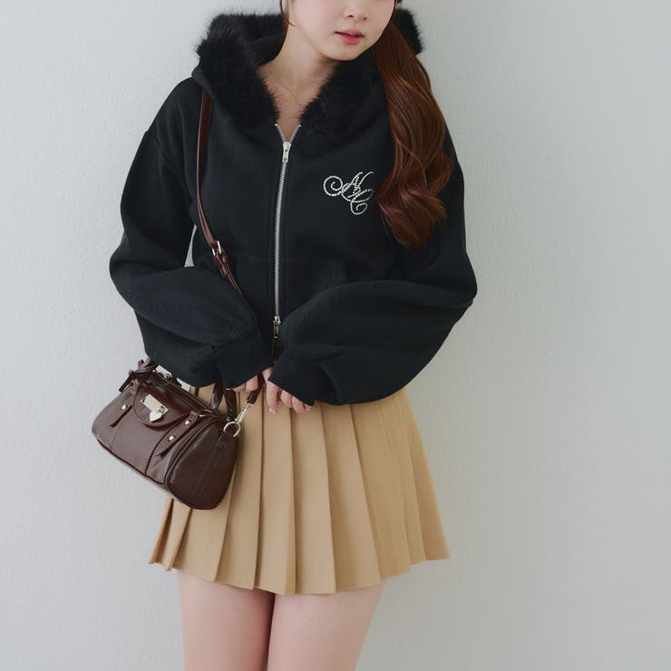 裏起毛で暖かい、ラメファーパーカー | RMAF　NICE CLAUP / OLIVE des OLIVE | 詳細画像47 