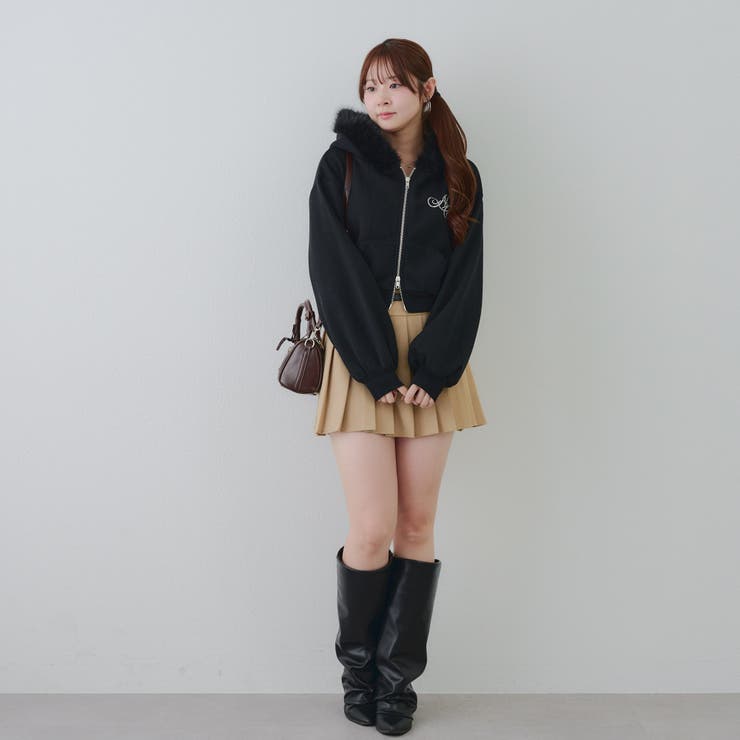 裏起毛で暖かい、ラメファーパーカー | RMAF　NICE CLAUP / OLIVE des OLIVE | 詳細画像50 