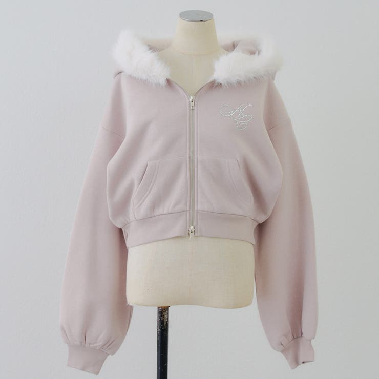 裏起毛で暖かい、ラメファーパーカー | RMAF　NICE CLAUP / OLIVE des OLIVE | 詳細画像54 