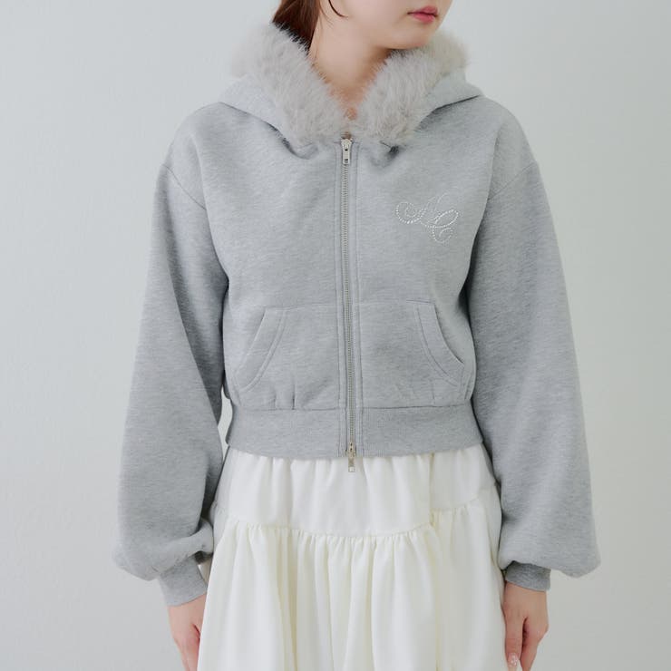 裏起毛で暖かい、ラメファーパーカー | RMAF　NICE CLAUP / OLIVE des OLIVE | 詳細画像55 