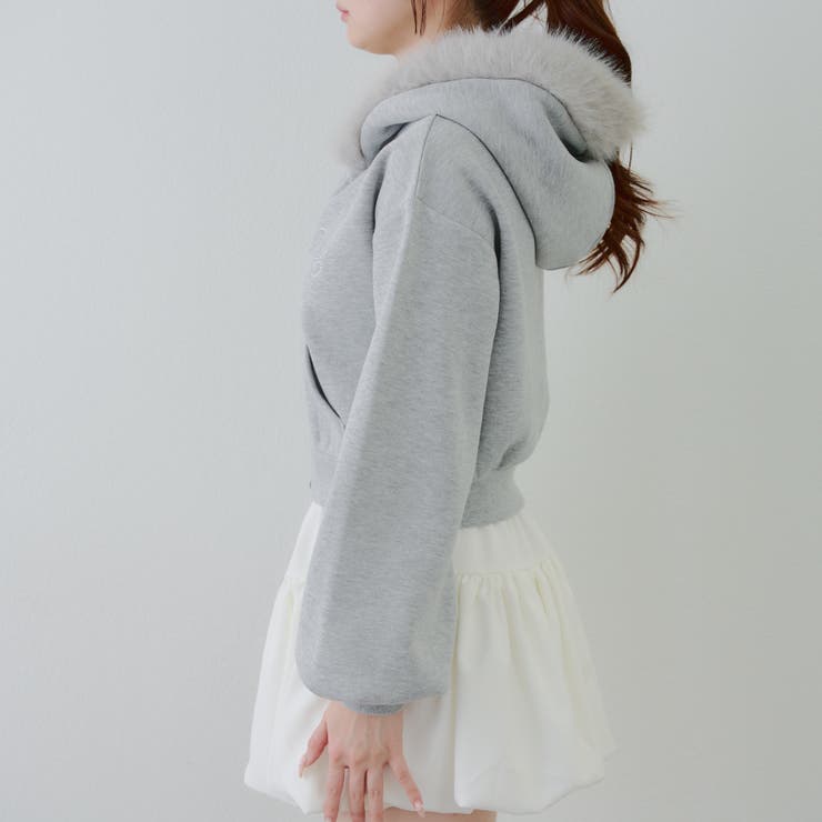 裏起毛で暖かい、ラメファーパーカー | RMAF　NICE CLAUP / OLIVE des OLIVE | 詳細画像56 