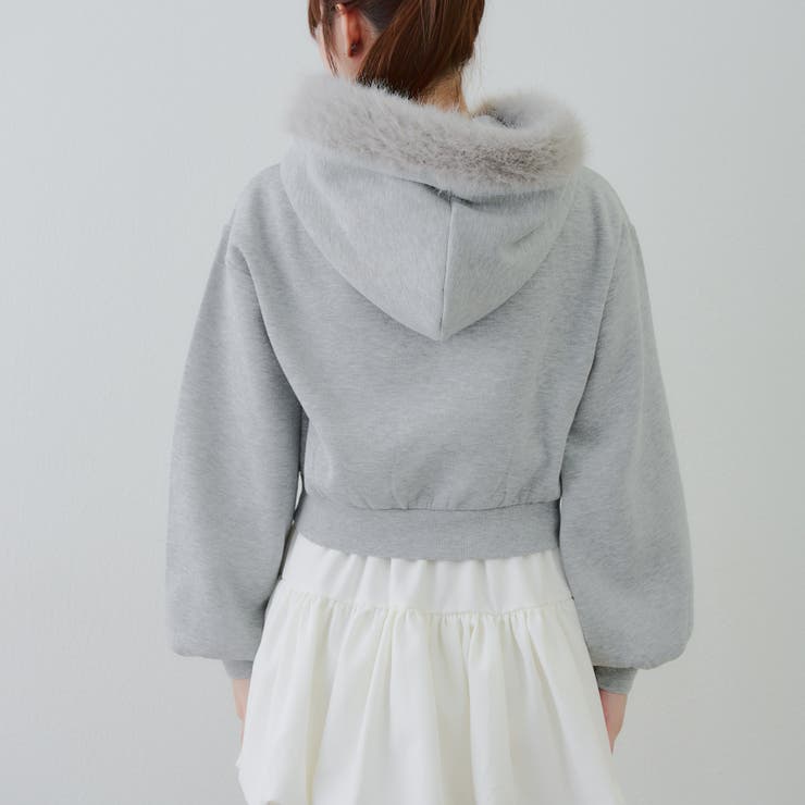 裏起毛で暖かい、ラメファーパーカー | RMAF　NICE CLAUP / OLIVE des OLIVE | 詳細画像57 