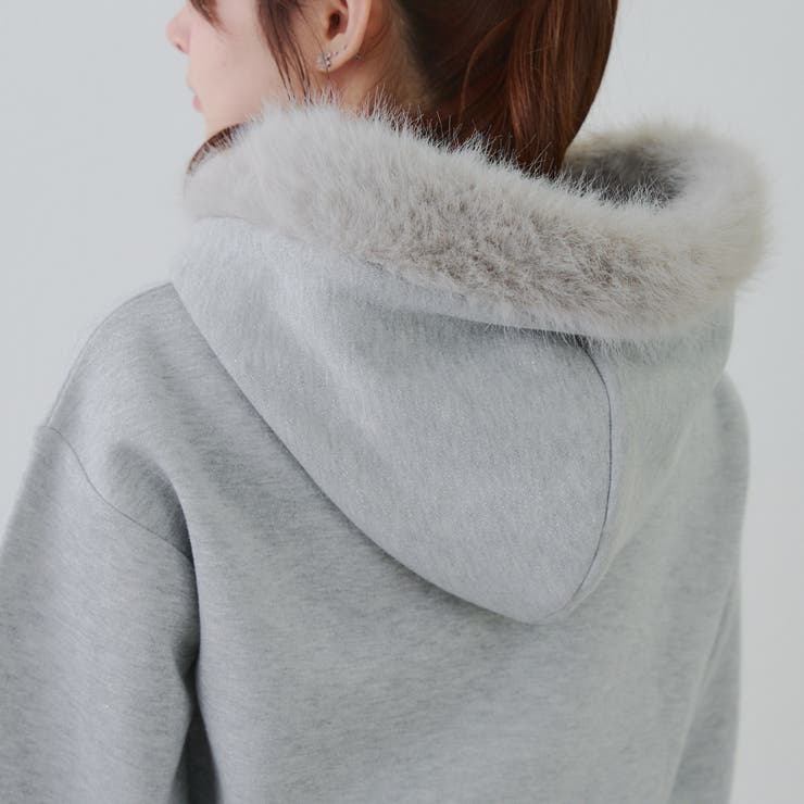 裏起毛で暖かい、ラメファーパーカー | RMAF　NICE CLAUP / OLIVE des OLIVE | 詳細画像58 