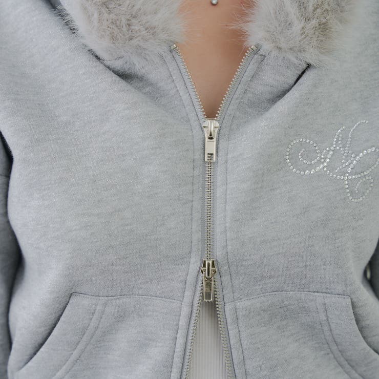 裏起毛で暖かい、ラメファーパーカー | RMAF　NICE CLAUP / OLIVE des OLIVE | 詳細画像64 