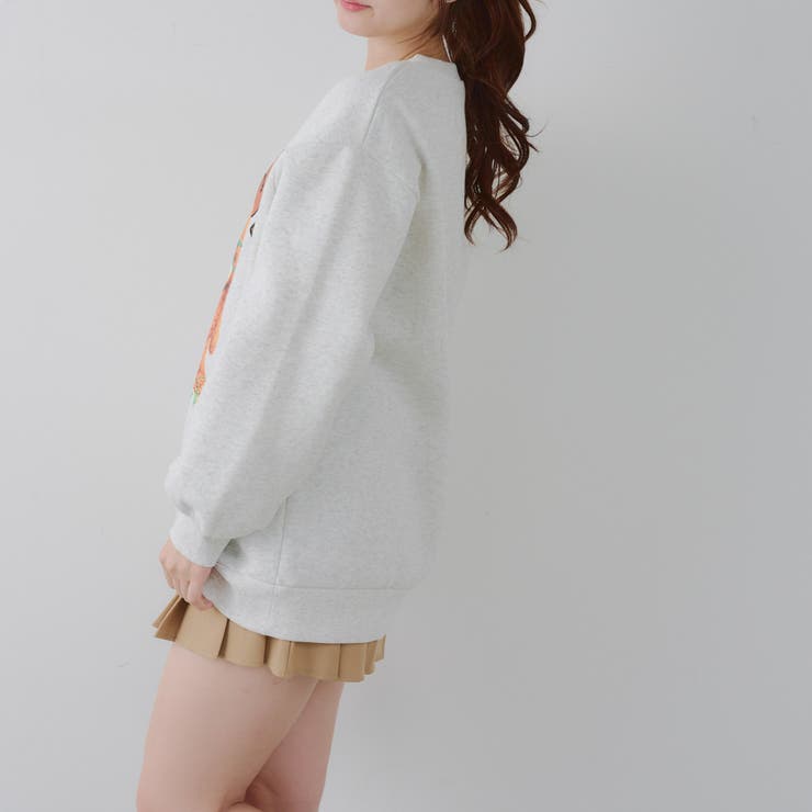 メガネを付けたくまさん裏起毛スウェット | NICE CLAUP / OLIVE des OLIVE　OUTLET | 詳細画像15 