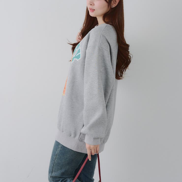 メガネを付けたくまさん裏起毛スウェット | NICE CLAUP / OLIVE des OLIVE　OUTLET | 詳細画像23 