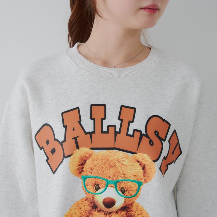 メガネを付けたくまさん裏起毛スウェット | NICE CLAUP / OLIVE des OLIVE　OUTLET | 詳細画像40 