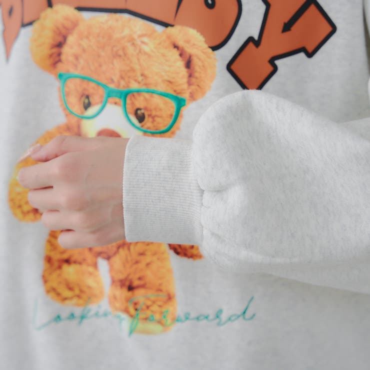 メガネを付けたくまさん裏起毛スウェット | NICE CLAUP / OLIVE des OLIVE　OUTLET | 詳細画像41 