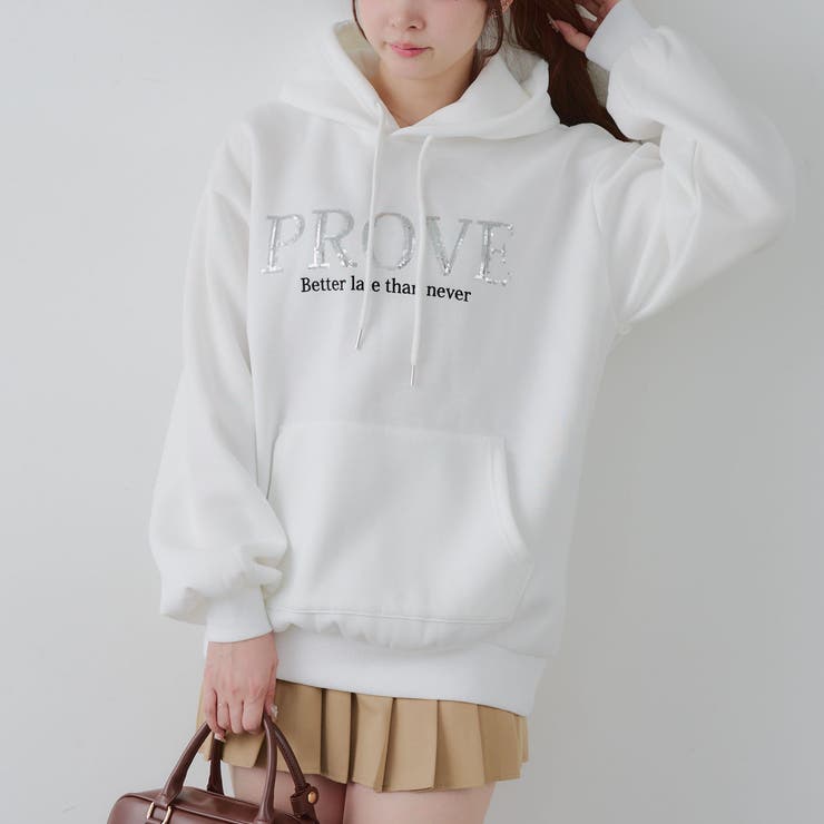 キラキラロゴ裏起毛BIGパーカー | RMAF　NICE CLAUP / OLIVE des OLIVE | 詳細画像9 