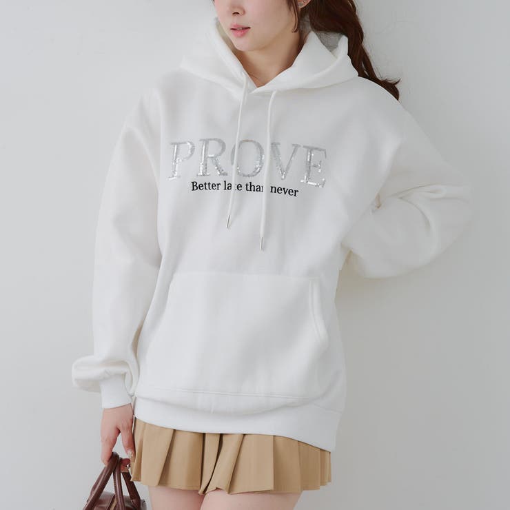 キラキラロゴ裏起毛BIGパーカー | RMAF　NICE CLAUP / OLIVE des OLIVE | 詳細画像10 