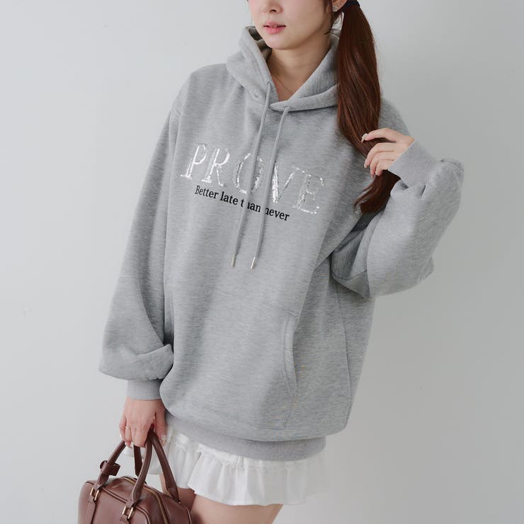 キラキラロゴ裏起毛BIGパーカー | RMAF　NICE CLAUP / OLIVE des OLIVE | 詳細画像17 