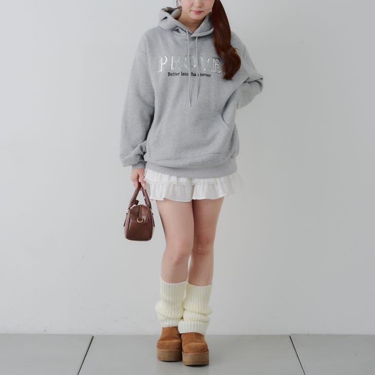 キラキラロゴ裏起毛BIGパーカー | RMAF　NICE CLAUP / OLIVE des OLIVE | 詳細画像21 