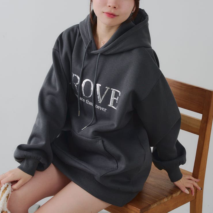 キラキラロゴ裏起毛BIGパーカー | RMAF　NICE CLAUP / OLIVE des OLIVE | 詳細画像24 