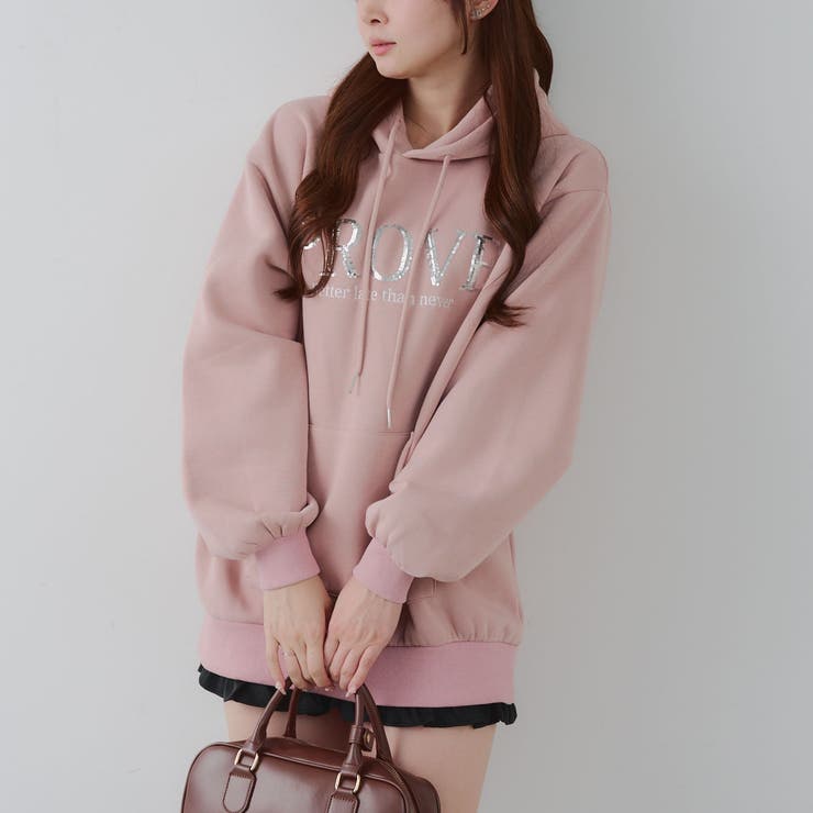 キラキラロゴ裏起毛BIGパーカー | RMAF　NICE CLAUP / OLIVE des OLIVE | 詳細画像3 