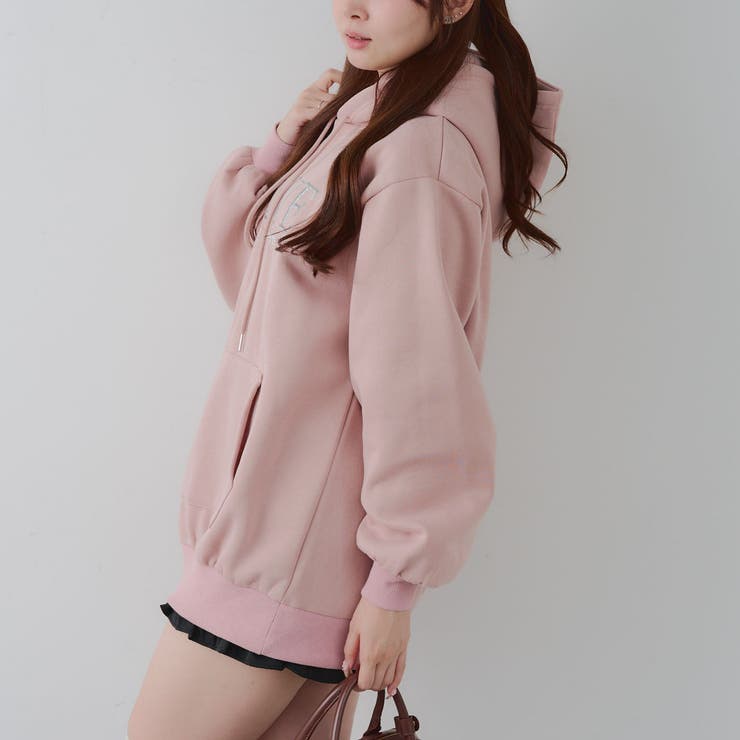 キラキラロゴ裏起毛BIGパーカー | RMAF　NICE CLAUP / OLIVE des OLIVE | 詳細画像4 